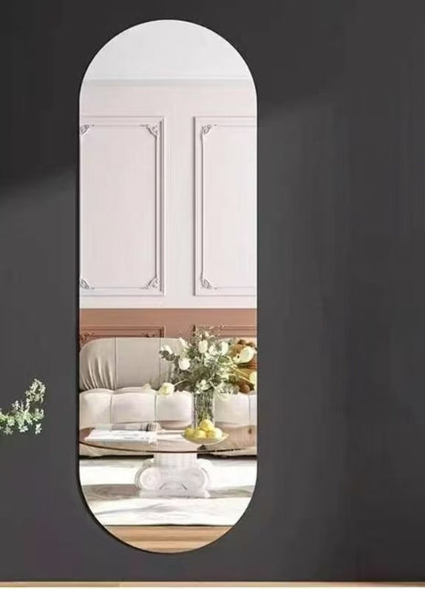 Asymmetric Acrylic Self-Adhesive Wall Mirror - Modern Frameless Design, Suitable for Bathroom, Bedroom, and Living Room