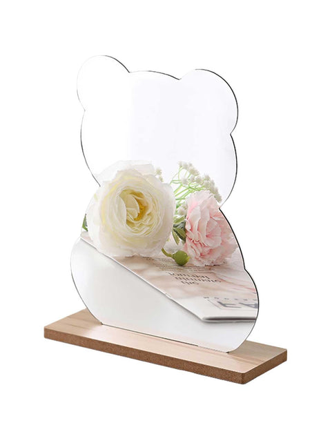 Irregular Makeup Mirror - Modern Decorative Vanity Mirror with Curved Surface, No Frame Needed, Lightweight & Portable for Home, Salon, Photo Shoots - Compatible with Wooden Tables - Durable Plastic Construction, Home Decoration