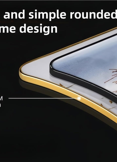 2D Flat, 3pcs 2D Flat New HD special-shaped rounded corner decorative painting, Mountain art prints, modern wall art prints, light luxury high-end modern decorative paintings, geometric wall art