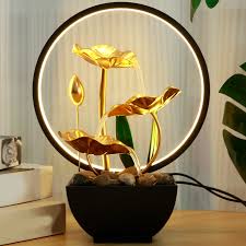 Small Indoor Fountain Automatic Humidifier Desktop Decor for Living Room and Bedroom Relaxation Craft water fountains for office USB water pump